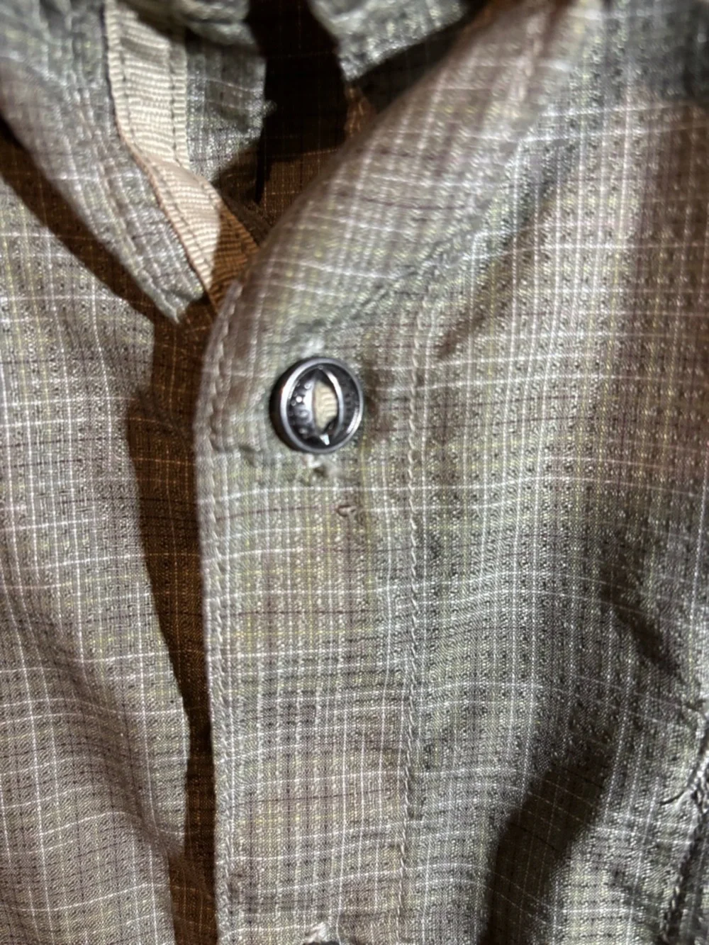 Kuhl Olive Green Plaid Short-Sleeve Button-Down Shirt - Picture 10 of 13